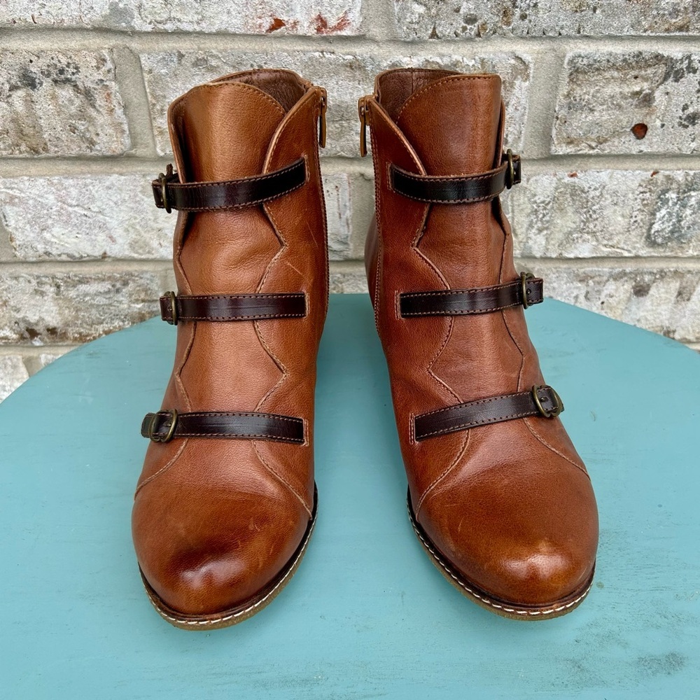 Eric Michael Brown Leather Booties - image 1